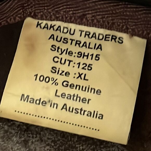 Kakadu Traders - Vintage - Dark Brown Leather Hat - XL - Picture 5 of 5